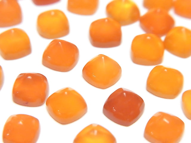[Video]High Quality Carnelian AAA Sugarloaf Cut 6x6mm 4pcs