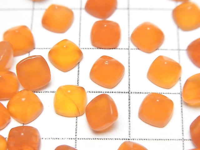 [Video]High Quality Carnelian AAA Sugarloaf Cut 6x6mm 4pcs