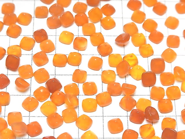 [Video]High Quality Carnelian AAA Sugarloaf Cut 6x6mm 4pcs