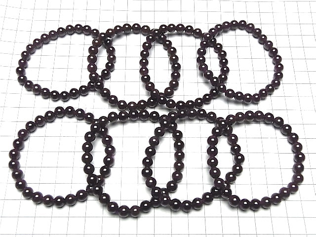 [Video] Star Garnet AAA- Round 6mm Bracelet