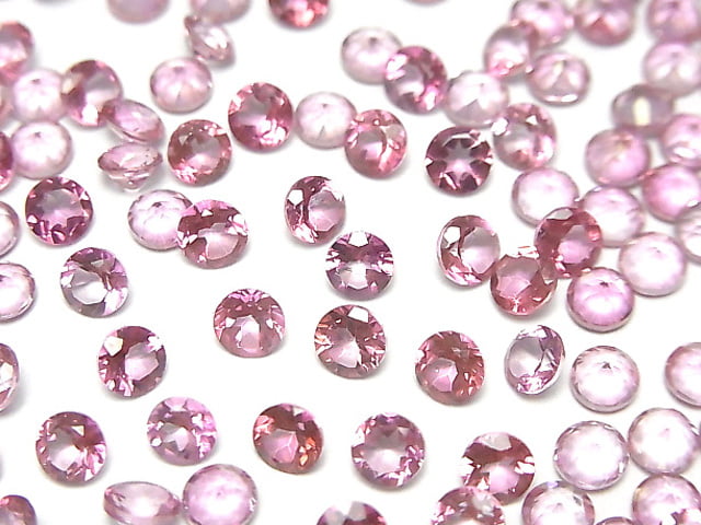 [Video]High Quality Pink Topaz AAA Loose stone Round Faceted 4x4mm 10pcs