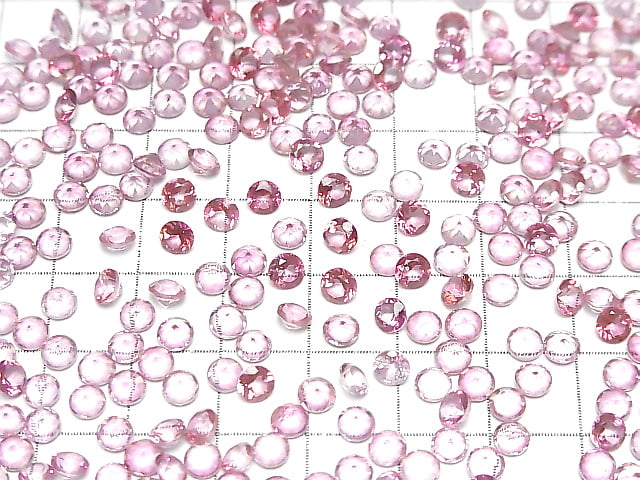 [Video]High Quality Pink Topaz AAA Loose stone Round Faceted 4x4mm 10pcs