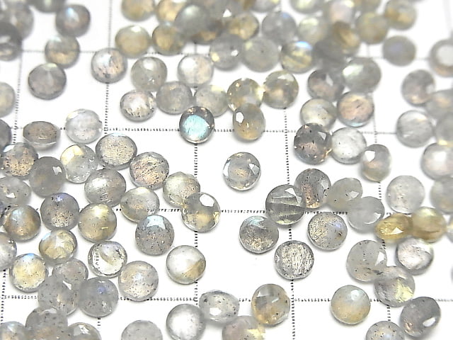 [Video]High Quality Labradorite AAA- Loose stone Round Faceted 4x4mm 10pcs