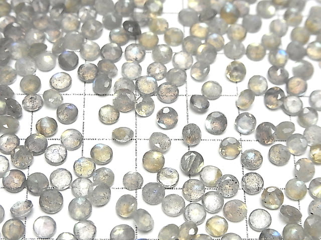 [Video]High Quality Labradorite AAA- Loose stone Round Faceted 4x4mm 10pcs