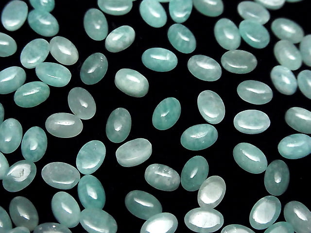 [Video] Amazonite AA++ Oval Cabochon 6x4mm 10pcs