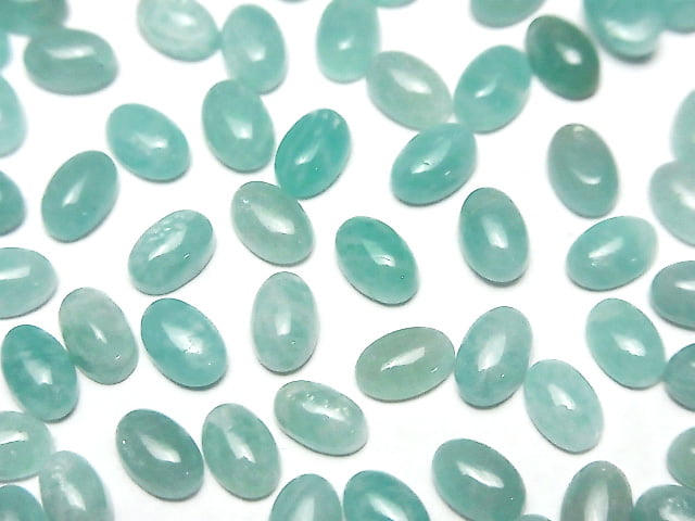 [Video] Amazonite AA++ Oval Cabochon 6x4mm 10pcs