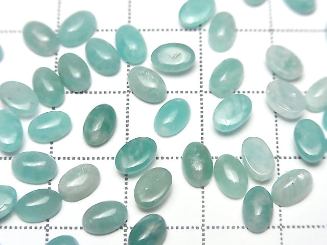 [Video] Amazonite AA++ Oval Cabochon 6x4mm 10pcs