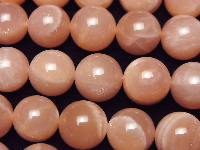 [Video] Orange Moonstone AA++ Round 12mm half or 1strand beads (aprx.15inch/36cm)