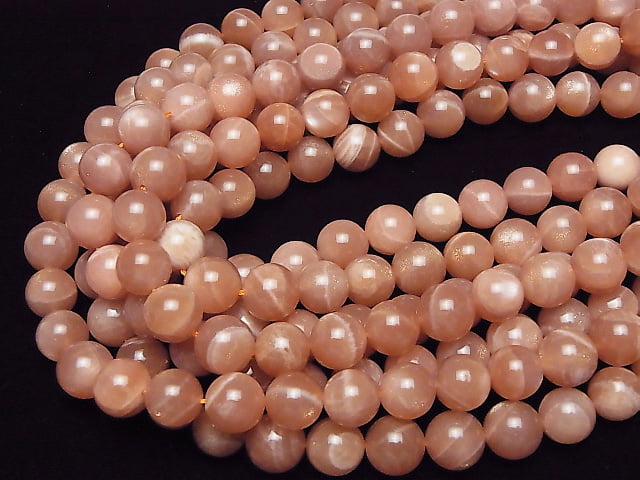 [Video] Orange Moonstone AA++ Round 12mm half or 1strand beads (aprx.15inch/36cm)