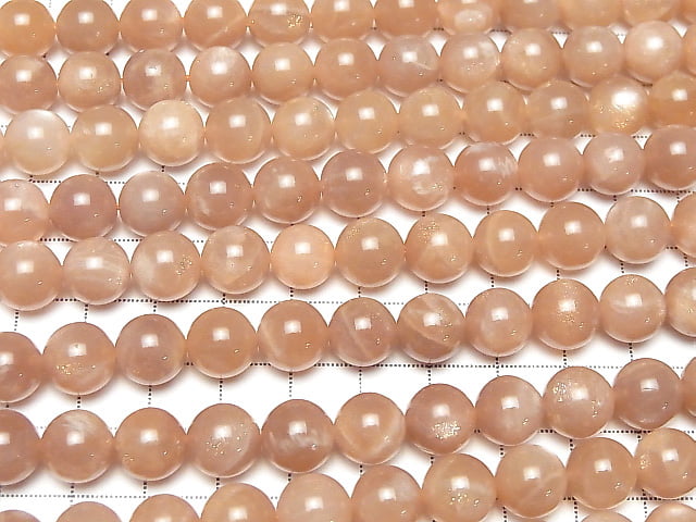 [Video] Orange Moonstone AA+ Round 10mm half or 1strand beads (aprx.15inch/36cm)