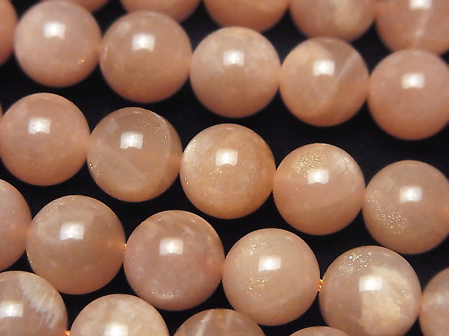 [Video] Orange Moonstone AA+ Round 10mm half or 1strand beads (aprx.15inch/36cm)