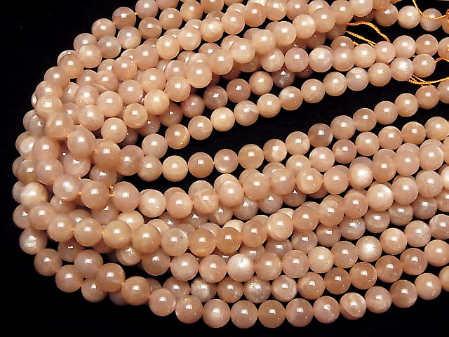 [Video] Orange Moonstone AA+ Round 10mm half or 1strand beads (aprx.15inch/36cm)