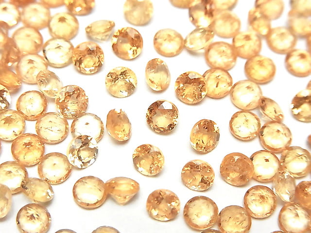 [Video]High Quality Imperial Topaz AAA- Loose stone Round Faceted 4x4mm 3pcs