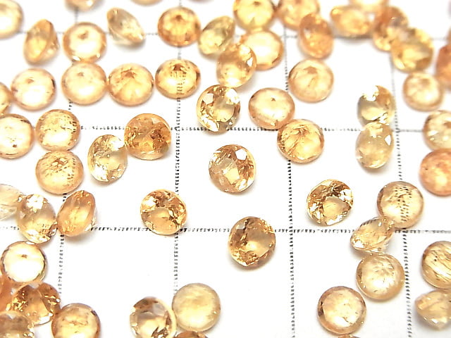 [Video]High Quality Imperial Topaz AAA- Loose stone Round Faceted 4x4mm 3pcs