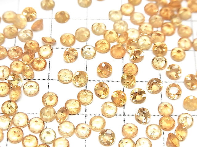 [Video]High Quality Imperial Topaz AAA- Loose stone Round Faceted 4x4mm 3pcs