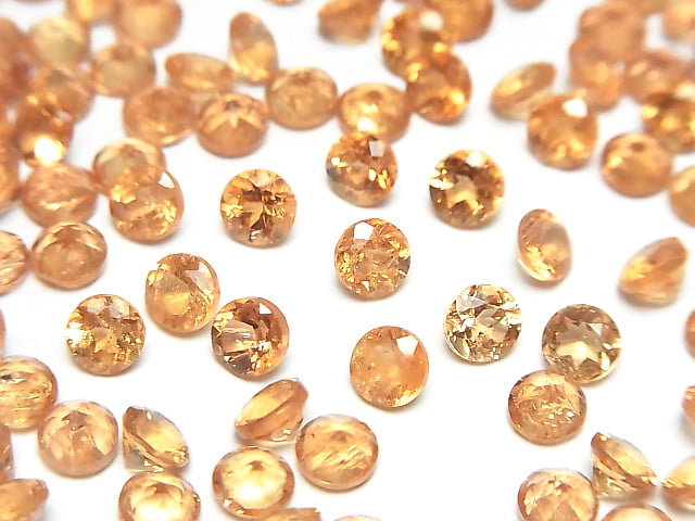 [Video]High Quality Imperial Topaz AAA- Loose stone Round Faceted 4x4mm [Dark color] 3pcs