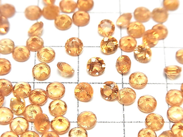 [Video]High Quality Imperial Topaz AAA- Loose stone Round Faceted 4x4mm [Dark color] 3pcs