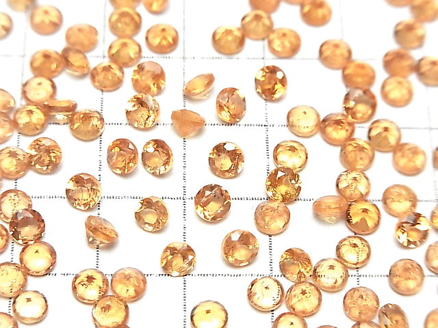 [Video]High Quality Imperial Topaz AAA- Loose stone Round Faceted 4x4mm [Dark color] 3pcs
