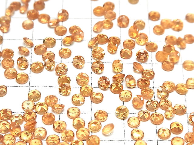 [Video]High Quality Imperial Topaz AAA- Loose stone Round Faceted 4x4mm [Dark color] 3pcs