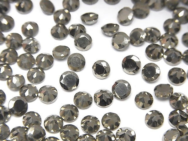 [Video]Pyrite Loose stone Round Faceted 4x4mm 5pcs