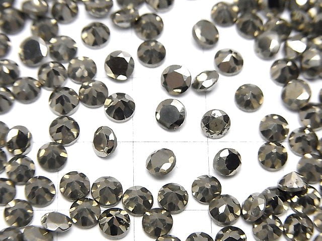 [Video]Pyrite Loose stone Round Faceted 4x4mm 5pcs