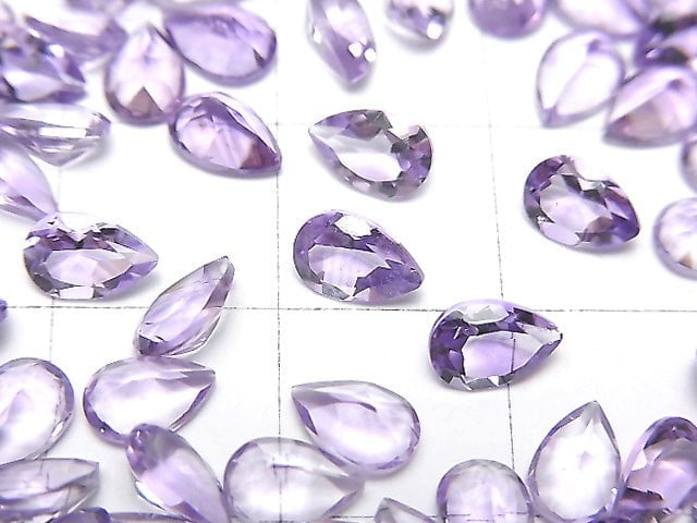 High Quality Amethyst AAA Loose stone Pear shape Faceted 6x4mm10pcs