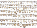 [Video]High Quality Natutal Champagne Color Quartz AAA- fancy shape cut 1strand beads (aprx.8inch/20cm)