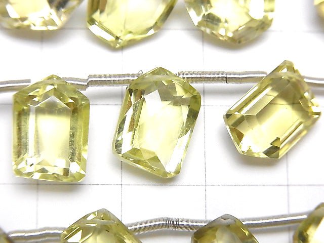 [Video] High Quality Lemon Quartz AAA Fancy Shape Faceted 1strand (9pcs)