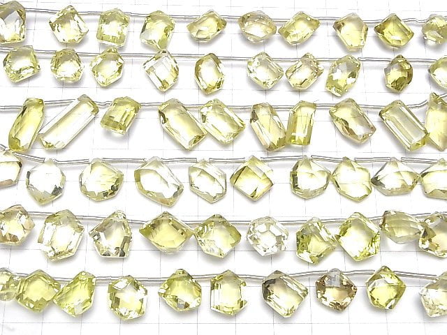 [Video] High Quality Lemon Quartz AAA Fancy Shape Faceted 1strand (9pcs)