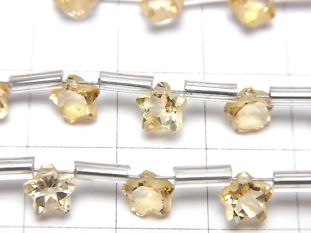 [Video] Citrine AAA- Faceted Star 6x6mm 1strand (8pcs )