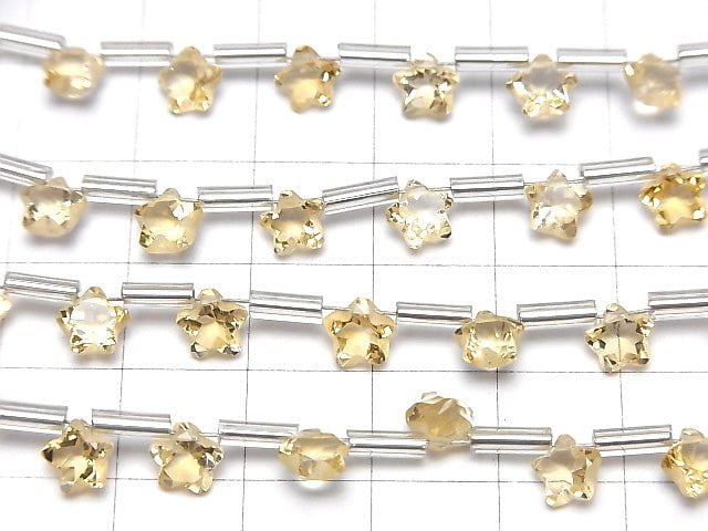 [Video] Citrine AAA- Faceted Star 6x6mm 1strand (8pcs )