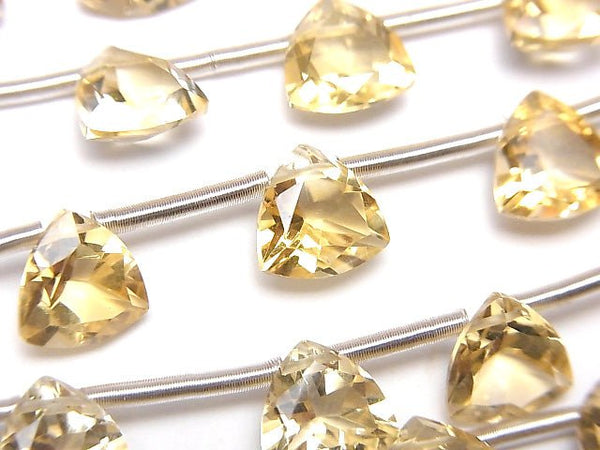 [Video]High Quality Citrine AAA Triangle Faceted 8x8mm 1strand (13pcs )