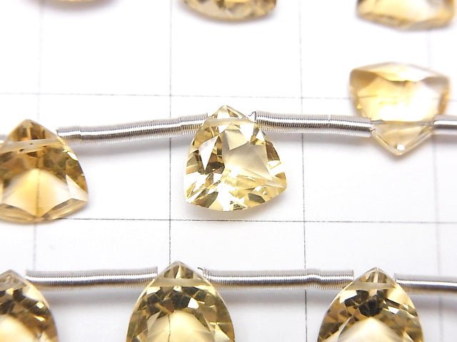 [Video]High Quality Citrine AAA Triangle Faceted 8x8mm 1strand (13pcs )