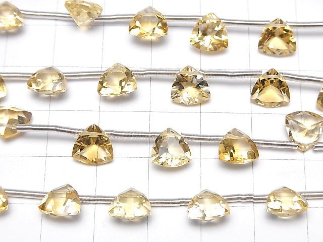 [Video]High Quality Citrine AAA Triangle Faceted 8x8mm 1strand (13pcs )