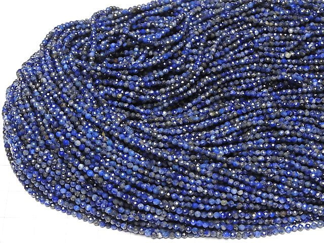 High Quality! Lapislazuli AA Faceted Round 2mm  1strand beads (aprx.15inch/38cm)