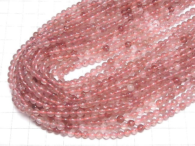 [Video] Pink Epidote AA+ Round 4mm 1strand beads (aprx.15inch / 37cm)