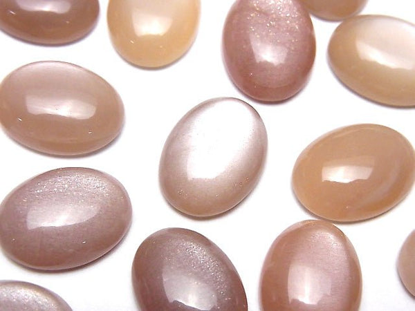 [Video] Peach Moonstone AAA- Oval Cabochon 16x12mm 2pcs