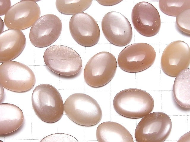 [Video] Peach Moonstone AAA- Oval Cabochon 16x12mm 2pcs