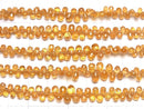 [Video] High Quality Mandarin Garnet AAA- Drop Faceted Briolette half or 1strand beads (aprx.8inch / 20cm)