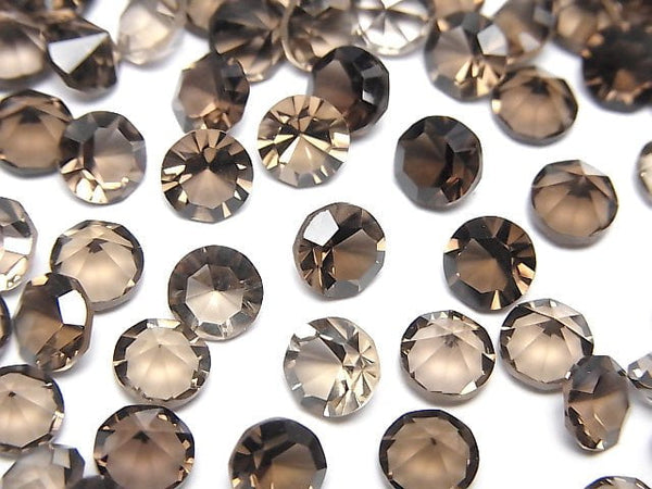 [Video]High Quality Smoky Quartz AAA Loose stone Round Concave Cut 6x6mm 5pcs