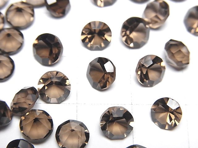 [Video]High Quality Smoky Quartz AAA Loose stone Round Concave Cut 6x6mm 5pcs