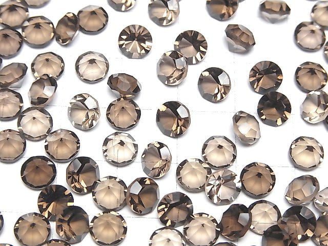 [Video]High Quality Smoky Quartz AAA Loose stone Round Concave Cut 6x6mm 5pcs