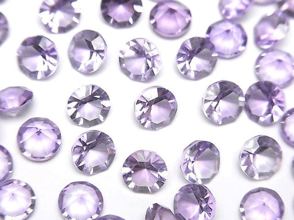[Video]High Quality Amethyst AAA Loose stone Round Concave Cut 6x6mm 5pcs