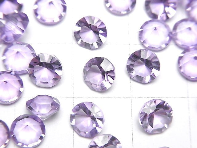 [Video]High Quality Amethyst AAA Loose stone Round Concave Cut 6x6mm 5pcs