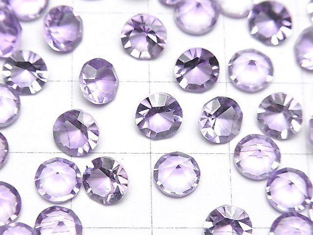 [Video]High Quality Amethyst AAA Loose stone Round Concave Cut 6x6mm 5pcs