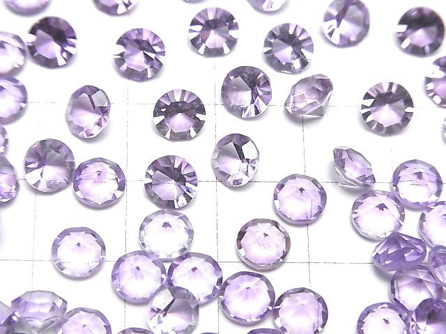 [Video]High Quality Amethyst AAA Loose stone Round Concave Cut 6x6mm 5pcs