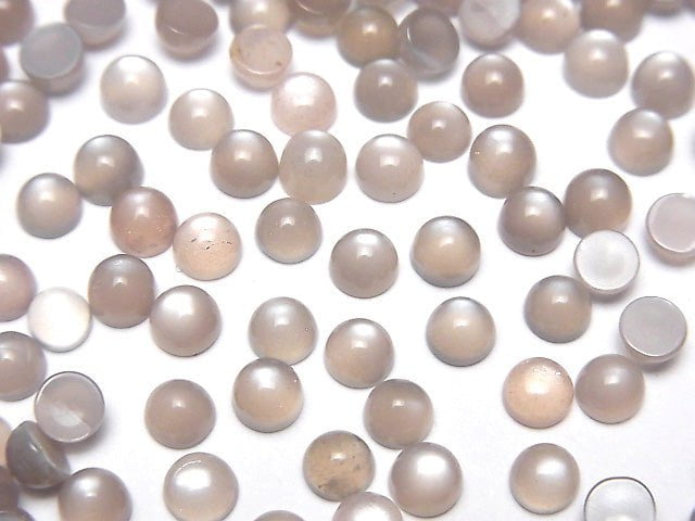 Gray Moonstone AAA Round Cabochon 4x4mm 10pcs $3.79!