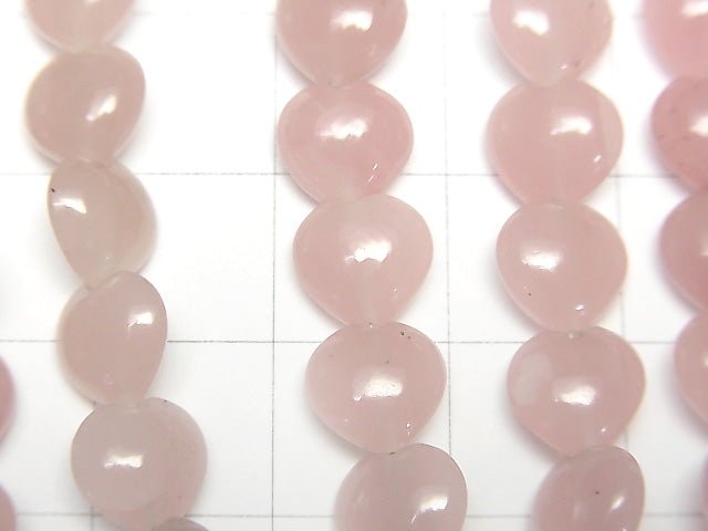 [Video] Guava Quartz AAA- Vertical Hole Heart 8x8mm half or 1strand beads (aprx.6inch / 15cm)