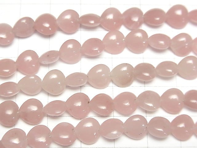 [Video] Guava Quartz AAA- Vertical Hole Heart 8x8mm half or 1strand beads (aprx.6inch / 15cm)