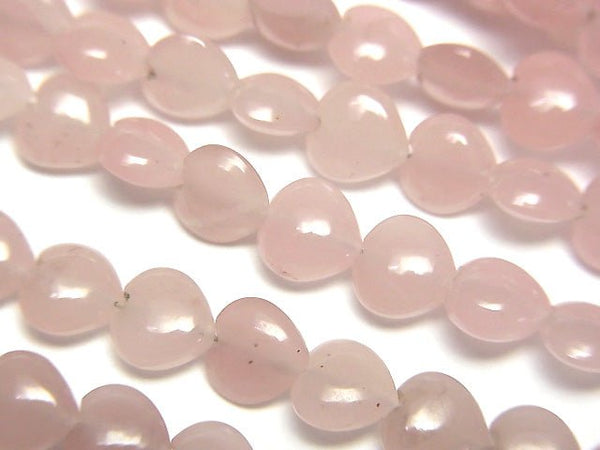 [Video] Guava Quartz AAA- Vertical Hole Heart 6x6mm half or 1strand beads (aprx.6inch / 16cm)